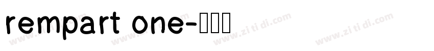 rempart one字体转换